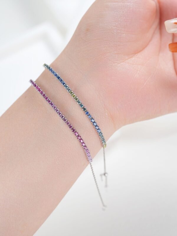 微信图片_20241118115041 Sgarit Fine Jewelry 18K Gold 2Mm Natural Color Sapphire Gemstone Bracelet Jewellery