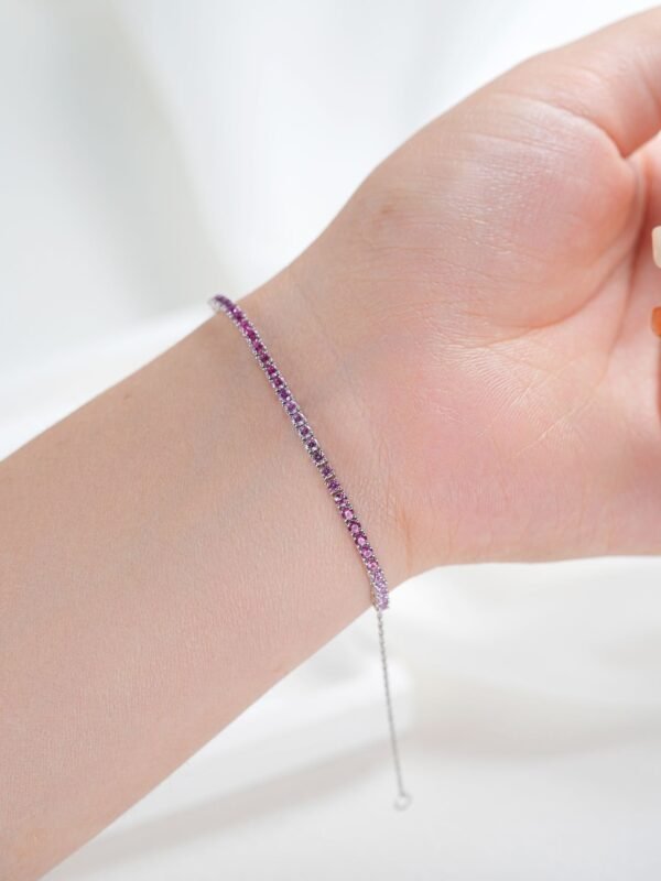 微信图片_20241118115046 Sgarit Fine Jewelry 18K Gold 2Mm Natural Color Sapphire Gemstone Bracelet Jewellery