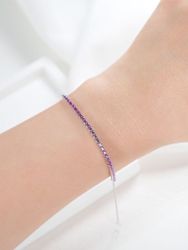 微信图片_20241118115051 Sgarit Fine Jewelry 18K Gold 2Mm Natural Color Sapphire Gemstone Bracelet Jewellery