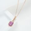 微信图片_20241118115142 Sgarit Fine Jewelry 18K Gold 0.66Ct Pink Sapphire Natural Gemstone Pendant Jewellery