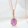 微信图片_20241118115153 Sgarit Fine Jewelry 18K Gold 0.66Ct Pink Sapphire Natural Gemstone Pendant Jewellery