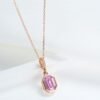 微信图片_20241118115202 Sgarit Fine Jewelry 18K Gold 0.66Ct Pink Sapphire Natural Gemstone Pendant Jewellery