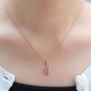 微信图片_20241118115207 Sgarit Fine Jewelry 18K Gold 0.66Ct Pink Sapphire Natural Gemstone Pendant Jewellery