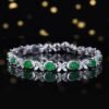 微信图片_20241119093505 Sgarit Fine Jewelry Manufacturer Solid 18K Gold 4.6Ct Natural Gemstone Emerlad Bracelet Jewellery For Women