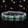 微信图片_202411190935051 Sgarit Fine Jewelry Manufacturer Solid 18K Gold 4.6Ct Natural Gemstone Emerlad Bracelet Jewellery For Women