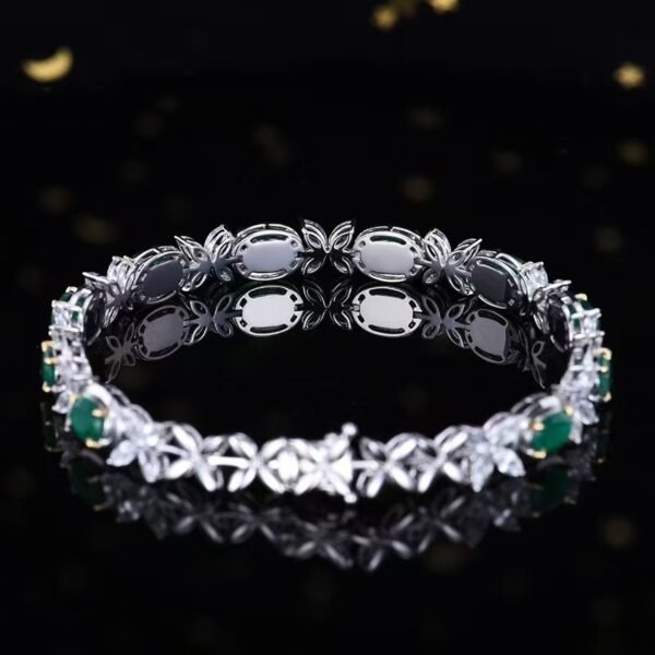 微信图片_202411190935052 Sgarit Fine Jewelry Manufacturer Solid 18K Gold 4.6Ct Natural Gemstone Emerlad Bracelet Jewellery For Women