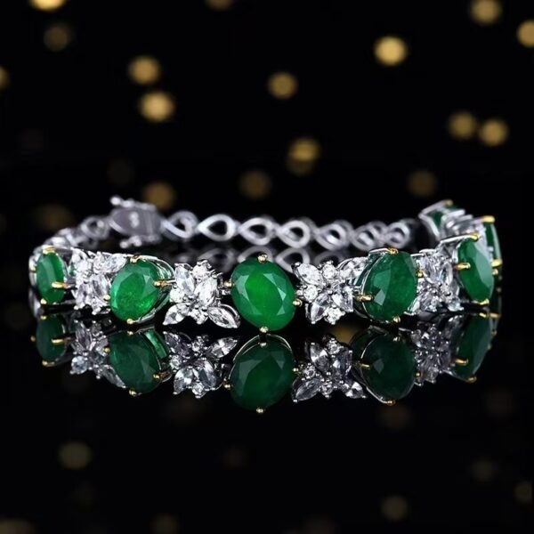 微信图片_202411190935191 Sgarit Fine Jewelry Solid 18K Gold 9.27Ct Natural Gemstone Emerlad Bracelet Jewellery For Women