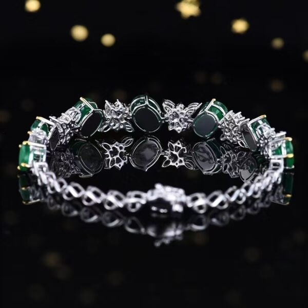 微信图片_202411190935192 Sgarit Fine Jewelry Solid 18K Gold 9.27Ct Natural Gemstone Emerlad Bracelet Jewellery For Women