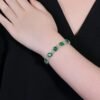 微信图片_20241119093520 Sgarit Fine Jewelry Solid 18K Gold 9.27Ct Natural Gemstone Emerlad Bracelet Jewellery For Women