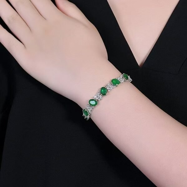 微信图片_20241119093520 Sgarit Fine Jewelry Solid 18K Gold 9.27Ct Natural Gemstone Emerlad Bracelet Jewellery For Women