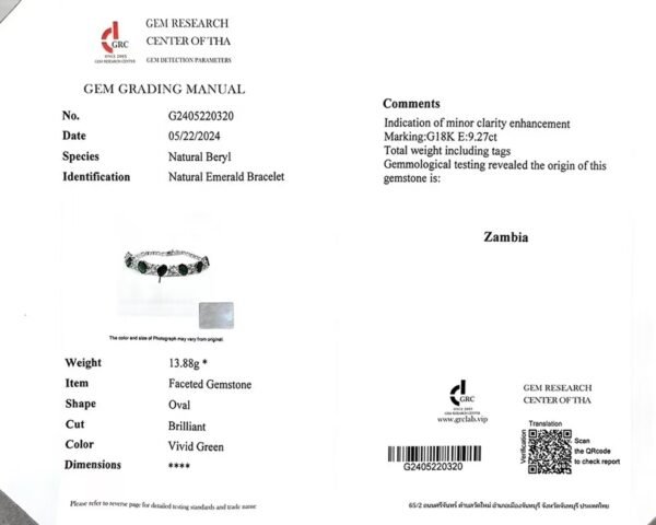微信图片_202411190935201 Sgarit Fine Jewelry Solid 18K Gold 9.27Ct Natural Gemstone Emerlad Bracelet Jewellery For Women