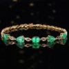 微信图片_20241119093522 Sgarit Fine Jewelry Solid 18K Gold 2.93Ct Zambia Natural Gemstone Emerlad Bracelet Jewellery For Women