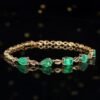 微信图片_20241119093535 Sgarit Fine Jewelry Solid 18K Gold 2.93Ct Zambia Natural Gemstone Emerlad Bracelet Jewellery For Women
