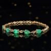 微信图片_202411190935351 Sgarit Fine Jewelry Solid 18K Gold 2.93Ct Zambia Natural Gemstone Emerlad Bracelet Jewellery For Women