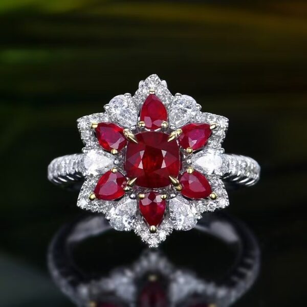 微信图片_20241119093553 Sgarit Fine Jewelry Solid 18K Gold 1.06Ct Mozambique Natural Unheated Pigeon Red Ruby Ring/Pendant Jewellery For Women