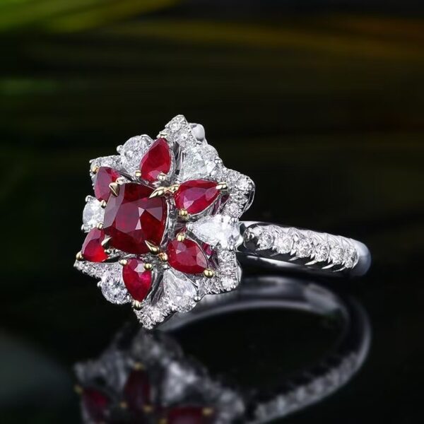 微信图片_202411190935531 Sgarit Fine Jewelry Solid 18K Gold 1.06Ct Mozambique Natural Unheated Pigeon Red Ruby Ring/Pendant Jewellery For Women