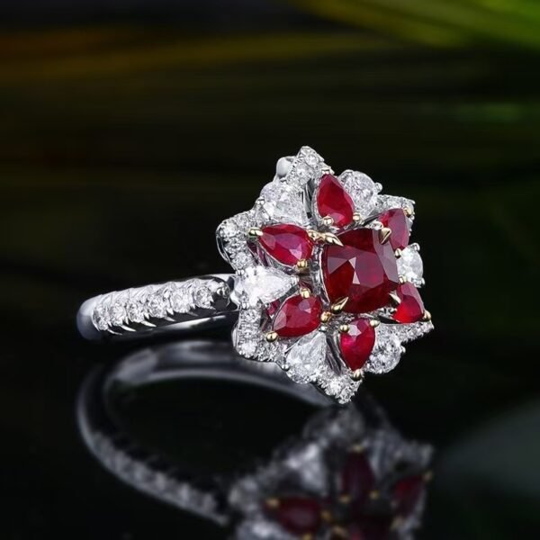 微信图片_202411190935532 Sgarit Fine Jewelry Solid 18K Gold 1.06Ct Mozambique Natural Unheated Pigeon Red Ruby Ring/Pendant Jewellery For Women
