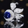 微信图片_202411190936091 Sgarit Fine Jewelry Solid 18K Gold 3.17Ct Mozambique Natural Unheated Royal Blue Sapphire Ring Jewellery For Women