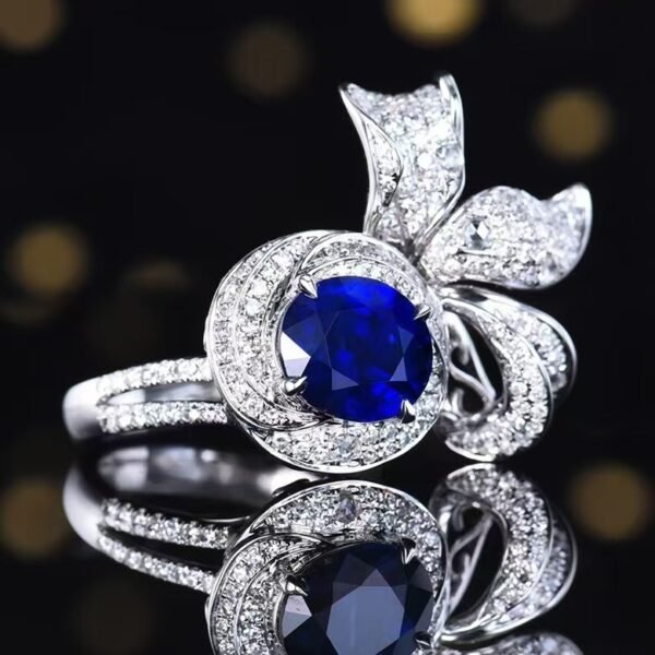 微信图片_202411190936092 Sgarit Fine Jewelry Solid 18K Gold 3.17Ct Mozambique Natural Unheated Royal Blue Sapphire Ring Jewellery For Women
