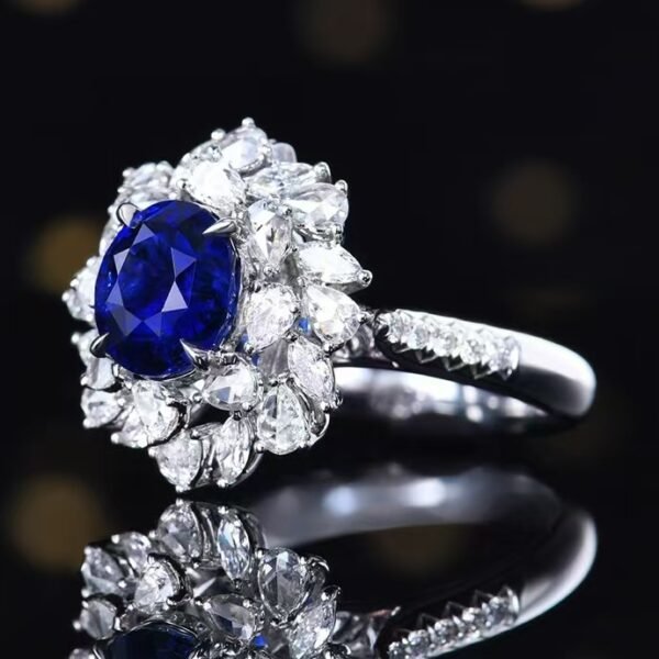 微信图片_202411190936261 Sgarit Fine Jewelry Solid 18K Gold 2.59Ct Mozambique Natural Blue Sapphire Ring /Pendant Without Chain Jewellery For Women