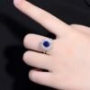 微信图片_202411190936273 Sgarit Fine Jewelry Solid 18K Gold 2.59Ct Mozambique Natural Blue Sapphire Ring /Pendant Without Chain Jewellery For Women