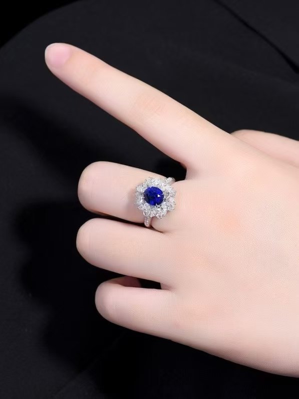 微信图片_202411190936273 Sgarit Fine Jewelry Solid 18K Gold 2.59Ct Mozambique Natural Blue Sapphire Ring /Pendant Without Chain Jewellery For Women