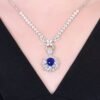 微信图片_202411190936274 Sgarit Fine Jewelry Solid 18K Gold 2.59Ct Mozambique Natural Blue Sapphire Ring /Pendant Without Chain Jewellery For Women