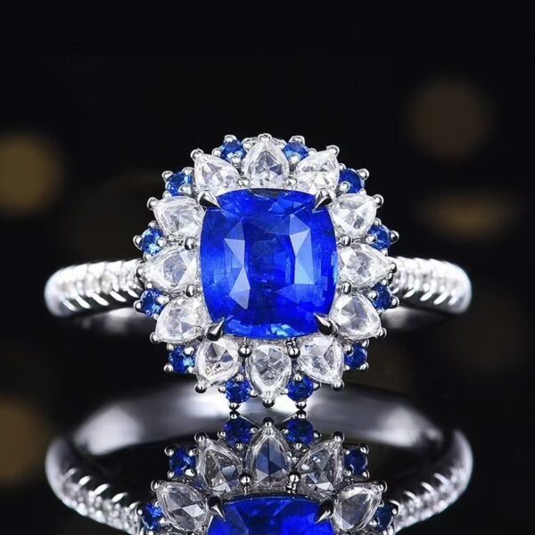 微信图片_20241119093643 Sgarit Fine Jewelry Solid 18K Gold 2.08Ct Natural Royal Blue Sapphire Ring /Pendant Without Chain Jewellery For Women