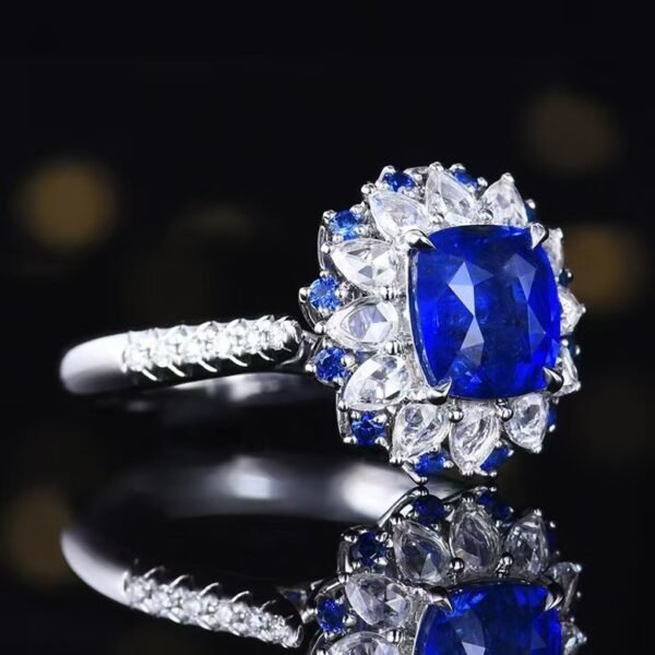 微信图片_202411190936432 Sgarit Fine Jewelry Solid 18K Gold 2.08Ct Natural Royal Blue Sapphire Ring /Pendant Without Chain Jewellery For Women