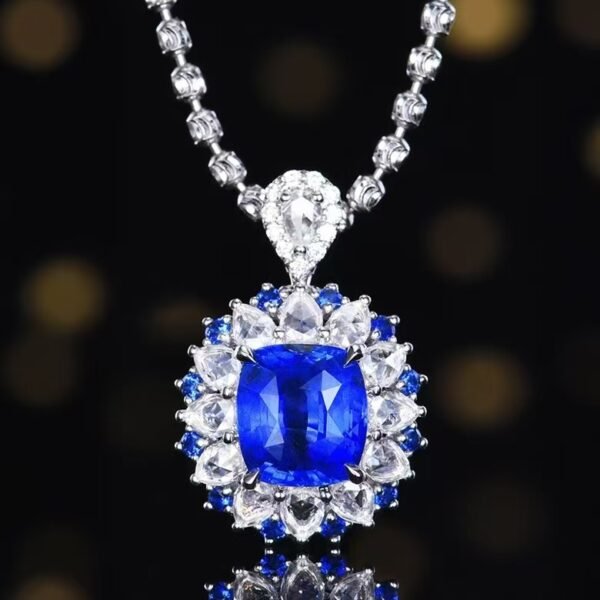 微信图片_202411190936433 Sgarit Fine Jewelry Solid 18K Gold 2.08Ct Natural Royal Blue Sapphire Ring /Pendant Without Chain Jewellery For Women