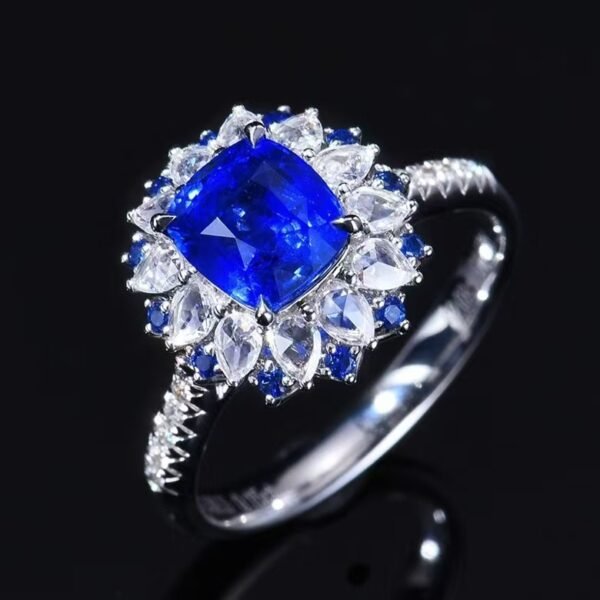 微信图片_20241119093644 Sgarit Fine Jewelry Solid 18K Gold 2.08Ct Natural Royal Blue Sapphire Ring /Pendant Without Chain Jewellery For Women
