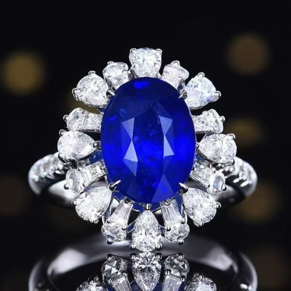 微信图片_20241119093659 Sgarit Fine Jewelry Solid 18K Gold 5.05Ct Sri Lanka Natural Royal Blue Sapphire Ring /Pendant Without Chain Jewellery For Women