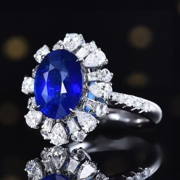 微信图片_20241119093700 Sgarit Fine Jewelry Solid 18K Gold 5.05Ct Sri Lanka Natural Royal Blue Sapphire Ring /Pendant Without Chain Jewellery For Women