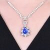 Sgarit Fine Jewelry Solid 18K Gold 4.36Ct Natural Unheated Cornflower Blue Sapphire Pendant Jewellery For Women