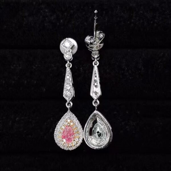 微信图片_20241119093744 Sgarit Fine Jewelry Solid 18K Gold 0.38Ct Natural Diamond Fancy Pink Earrings Jewellery For Women