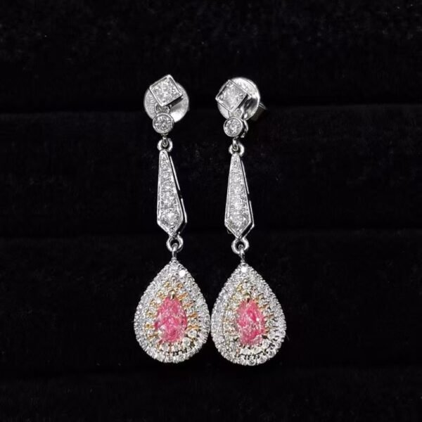 微信图片_20241119093745 Sgarit Fine Jewelry Solid 18K Gold 0.38Ct Natural Diamond Fancy Pink Earrings Jewellery For Women
