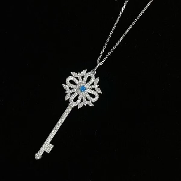 微信图片_20241119160830 Sgarit Fine Jewelry Solid 18K Gold 0.1Ct Natural Blue Diamond Necklace Jewellery For Women