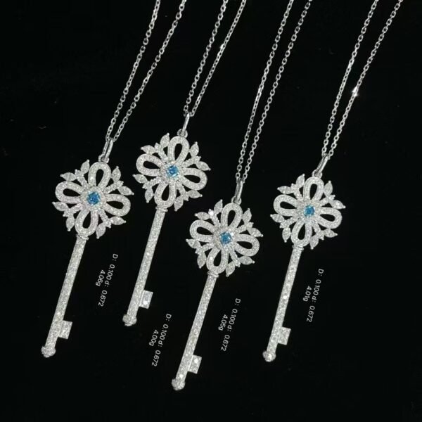 微信图片_202411191609241 Sgarit Fine Jewelry Solid 18K Gold 0.1Ct Natural Blue Diamond Necklace Jewellery For Women