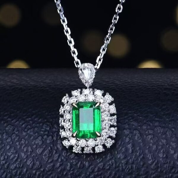 微信图片_202411191609494 Sgarit Fine Jewelry Solid 18K Gold 1Ct Natural Gemstone Emerald Ring/Pendant Jewellery For Women