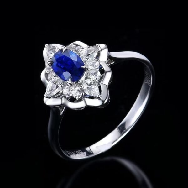 微信图片_202411191610371 Sgarit Fine Jewelry Solid 18K Gold 0.41Ct Sri Lanka Natural Gemstone Royal Blue Sapphire Pendant Jewellery For Women