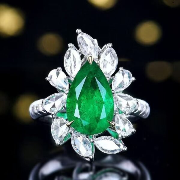 微信图片_20241119161128 Sgarit Fine Jewelry Solid 18K Gold 3.68Ct Natural Gemstone Emerald Ring/Pendant Jewellery For Women