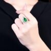 微信图片_202411191611442 Sgarit Fine Jewelry Solid 18K Gold 3.68Ct Natural Gemstone Emerald Ring/Pendant Jewellery For Women