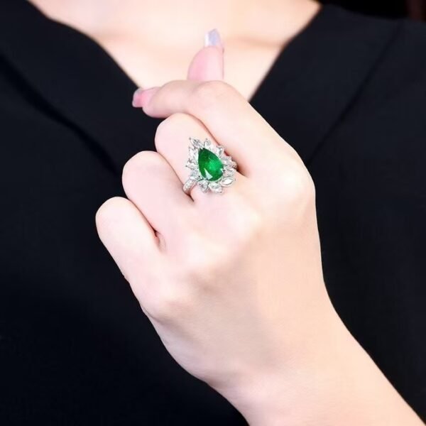 微信图片_202411191611442 Sgarit Fine Jewelry Solid 18K Gold 3.68Ct Natural Gemstone Emerald Ring/Pendant Jewellery For Women