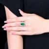 微信图片_202411191611444 Sgarit Fine Jewelry Solid 18K Gold 3.68Ct Natural Gemstone Emerald Ring/Pendant Jewellery For Women