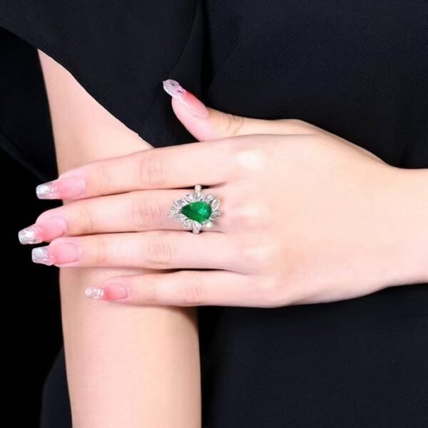 微信图片_202411191611444 Sgarit Fine Jewelry Solid 18K Gold 3.68Ct Natural Gemstone Emerald Ring/Pendant Jewellery For Women