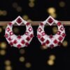 微信图片_20241119161152 Sgarit Fine Jewelry Solid 18K Gold 4.15Ct Natural Gemstone Pigeon Red Ruby Stud Earrings Jewellery For Women