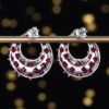 微信图片_202411191612072 Sgarit Fine Jewelry Solid 18K Gold 4.15Ct Natural Gemstone Pigeon Red Ruby Stud Earrings Jewellery For Women
