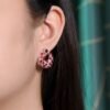 微信图片_20241119161210 Sgarit Fine Jewelry Solid 18K Gold 4.15Ct Natural Gemstone Pigeon Red Ruby Stud Earrings Jewellery For Women