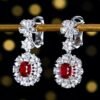 微信图片_20241119161242 Sgarit Fine Jewelry Solid 18K Gold 1.07Ct 1.02Ct Natural Gemstone Pigeon Red Ruby Stud Earrings Jewellery For Women