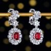 微信图片_202411191612421 Sgarit Fine Jewelry Solid 18K Gold 1.07Ct 1.02Ct Natural Gemstone Pigeon Red Ruby Stud Earrings Jewellery For Women